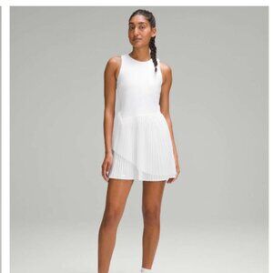 Lululemon Tiered Pleats Tennis Dress White